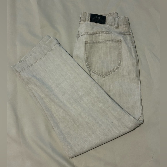 Vintage Lee Women’s Light Tan Grey Wash Jeans - Size 12 - Picture 1 of 14